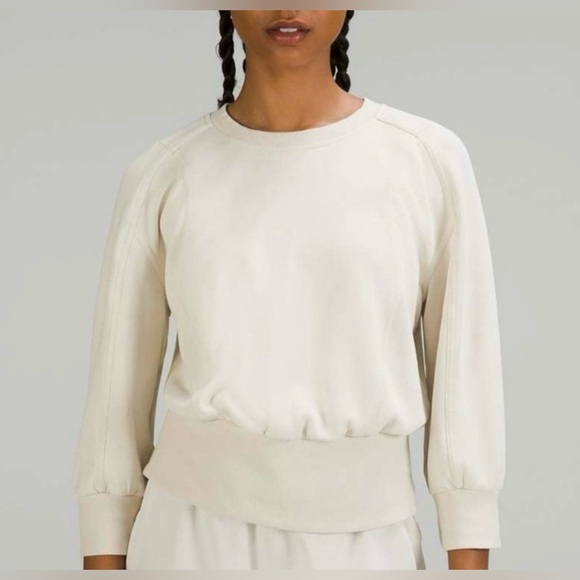 Lululemon Softstreme Ribbed-Hem Pullover Natural Ivory Size 2 - Picture 9 of 9